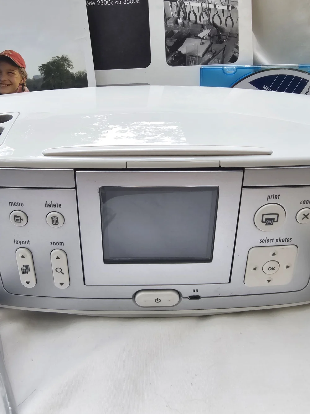 HP Photosmart 385 Compact Photo Printer Tons Of Photo Paper Original Paperwork